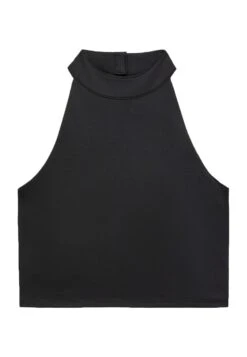 Oysho Open Back Comfortlux Halter - Top - Black -Oysho Negozio 01466f2ed156421daa10b2793ee4ddde