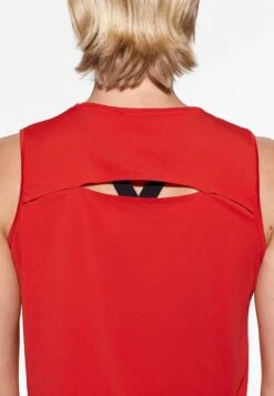 Oysho Cropped Microperforated Technical Sleeveless- Top - Red -Oysho Negozio 055fae8f1a0a47d2820983bd74d9b82c