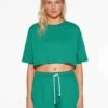 Oysho Washed CropT-Shirt BasicGreen Donna T-shirt E Top OY121D078-M11 -Oysho Negozio 1230a2ad76e948318467de5ed37e1861