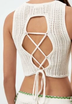 Oysho Cropped CrochetTopOff White Donna T-shirt E Top OY121I07E-A11 13 Oysho Cropped CrochetTopOff White Donna T-shirt E Top OY121I07E-A11 -Oysho Negozio 14f4cdcc8f134e6d9d707ab77adcc7b6