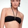 Oysho U-Cut Bandeau - Bikini Pezzo Sopra - Black