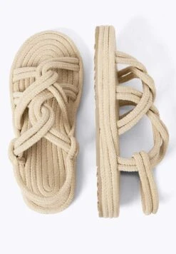 Oysho Rope- Sandali Con Plateau - Beige -Oysho Negozio 1d0a6d14094641eaa1502b0b49fc62a7
