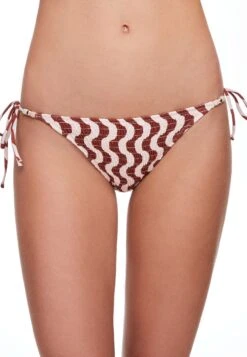 Oysho Smock Medium-Coverage With Ties Bikini Pezzo SottoBrown Donna Moda Mare OY181I0NR-O11