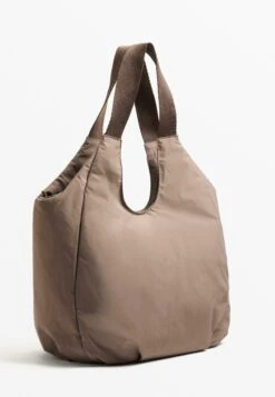 Oysho SHOPPER WITH CONTRASTING HANDLE - Shopping Bag - Brown -Oysho Negozio 27f38c95878a45c4a73390e354451ac2