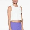 Oysho Cropped Microperforated Technical Sleeveless TopWhite Donna T-shirt E Top OY141D097-A11 -Oysho Negozio 285f0a9221234f06a8b4039fae0c95f3