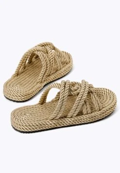 Oysho Rope - Ciabattine - Gold Coloured -Oysho Negozio 2adbc864a45a454daa1b5ae0419b8da4