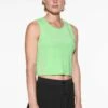 Oysho Cropped Microperforated Technical Sleeveless- Top - Light Green -Oysho Negozio 2e794bb6f2fa480bb7a90985fc51e324