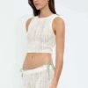 Oysho Cropped CrochetTopOff White Donna T-shirt E Top OY121I07E-A11