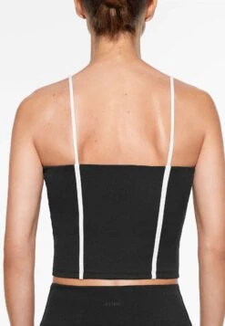 Oysho Comfortlux Strappy With PipingTopBlack Donna T-shirt E Top OY141D09J-Q11 -Oysho Negozio 396e01d260a2470094445b6349ab184f