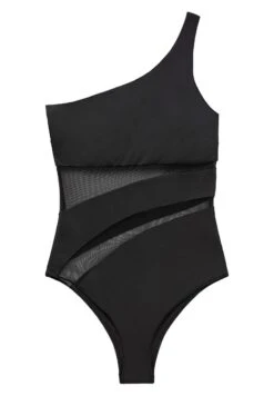 Oysho Sheer Panel AsymmetricCostume Da BagnoBlack Donna Moda Mare OY181G07P-Q11 -Oysho Negozio 39e0ae9481ed4961b01b1c376bd6f77a