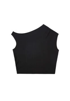 Oysho Asymmetrical RuchedTopBlack Donna T-shirt E Top OY121D07A-Q11 -Oysho Negozio 39e0cbc5d2e3478c8e5a9a4843a97d92
