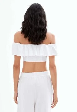 Oysho Off-Shoulder CamicettaWhite Donna Camicie E Bluse OY121E06R-A11 -Oysho Negozio 428031bc528e48339f5a7dc20dc92a4a