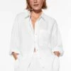 Oysho GinghamLong-Sleeved - Camicia - White