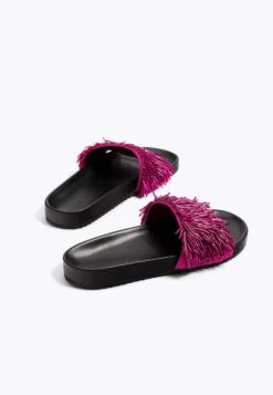 Oysho Appliqué Slides 11272280CiabattinePurple Donna Ciabatte E Zoccoli OY111A0CF-I11 -Oysho Negozio 5a421c167c5d48cfb866d358765549d9