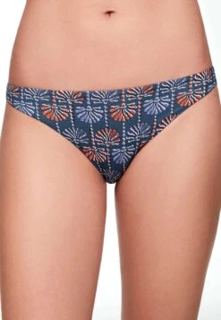 Oysho Palm Tree Medium-Coverage - Bikini Pezzo Sotto - Blue