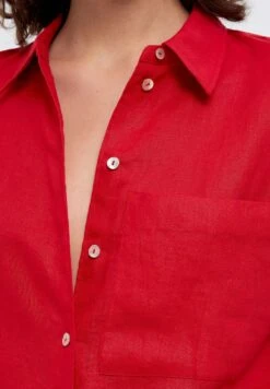 Oysho GinghamLong-Sleeved - Camicia - Red -Oysho Negozio 6e331f91975c4e04942be1a6d941c4e8