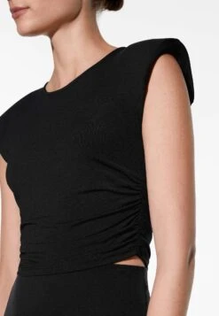 Oysho Cropped With ShouldersT-Shirt BasicBlack Donna T-shirt E Top OY121D07E-Q11 -Oysho Negozio 73a2f4636e964823986e2532f70678e1