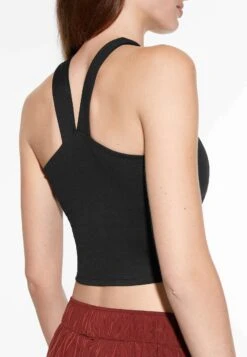 Oysho Comfortlux With Crossover Neckline And Cups - Top - Black -Oysho Negozio 7636396e2a104114afeeecdeb9670420