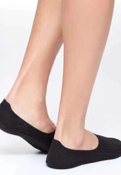 Oysho 2 Pairs Of FootsiesCalziniBlack Donna Calze OY181F0OO-Q11