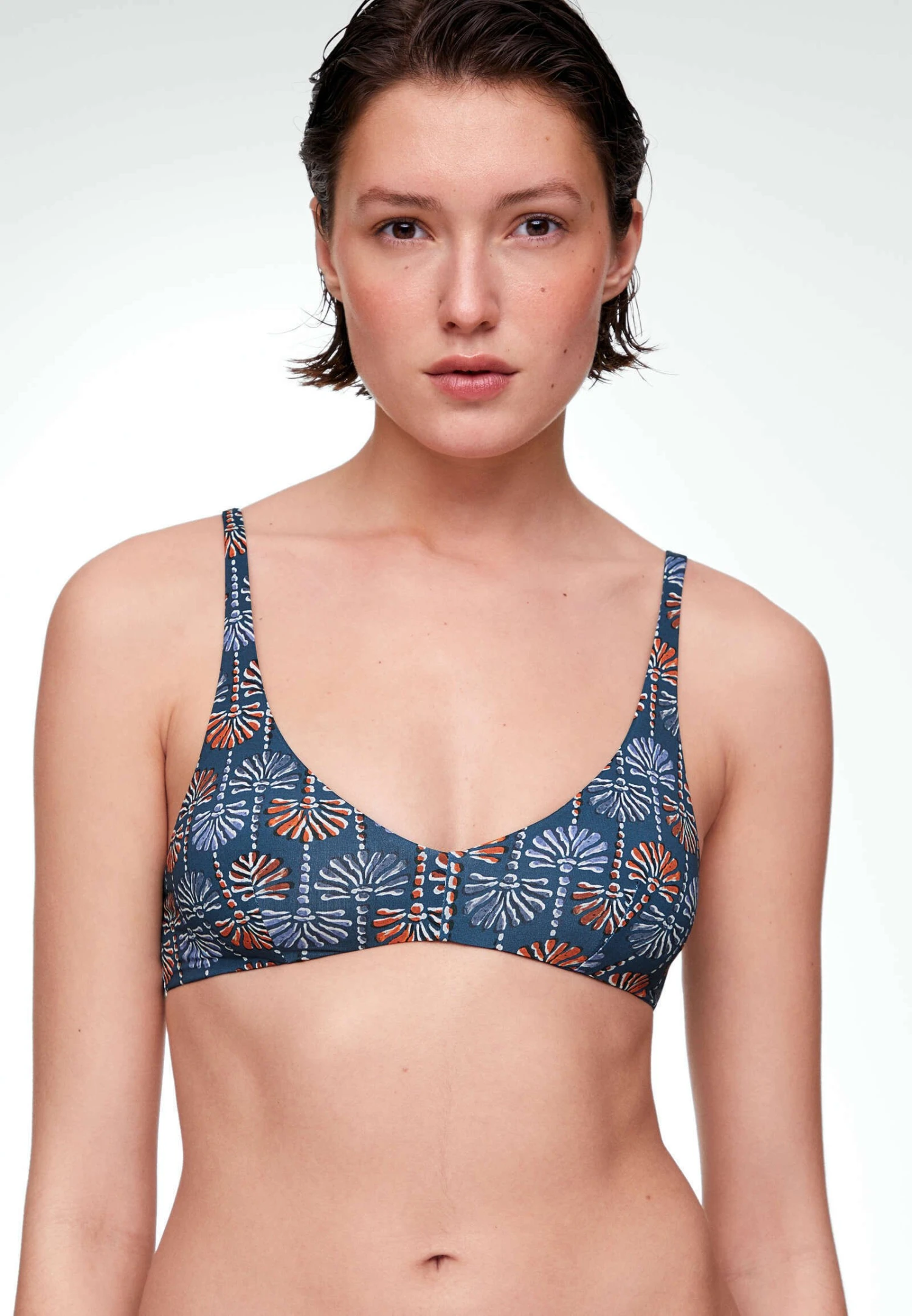 Oysho Palm Tree - Bikini Pezzo Sopra - Blue 3 Oysho Palm Tree - Bikini Pezzo Sopra - Blue