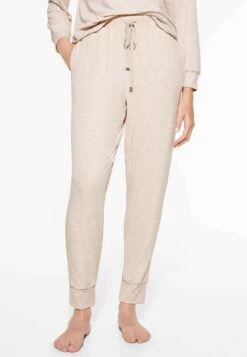 Oysho Soft Touch 30319605Pantaloni Del PigiamaBeige Donna Intimo Notte E Loungewear OY181O14A-B11