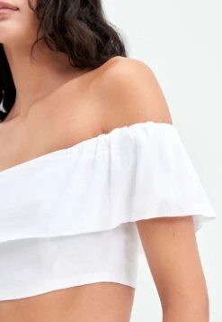 Oysho Off-Shoulder CamicettaWhite Donna Camicie E Bluse OY121E06R-A11 -Oysho Negozio ac3074b1ee074ae59753ad1bacac7b92