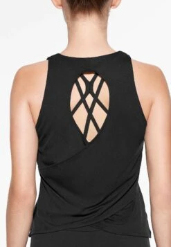 Oysho Cross Back TopBlack Donna T-shirt E Top OY141D09E-Q11 -Oysho Negozio b0d02e3f59e747eea4b3a2899fcbcd9a
