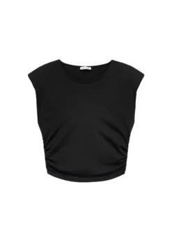 Oysho Cropped With ShouldersT-Shirt BasicBlack Donna T-shirt E Top OY121D07E-Q11 -Oysho Negozio b2fe29e5fd47485b95247fef1fa58b48