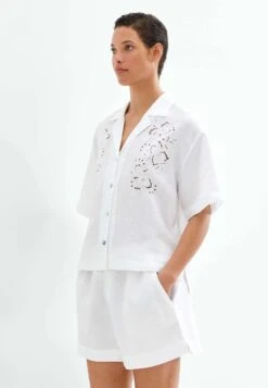 Oysho Short-Sleeved Only One CamiciaWhite Donna Camicie E Bluse OY122D000-A11