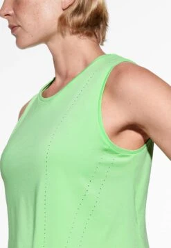 Oysho Cropped Microperforated Technical Sleeveless- Top - Light Green -Oysho Negozio b73965abd38142de99838a3e49999cb4