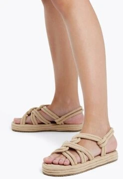 Oysho Rope- Sandali Con Plateau - Beige