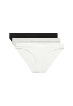 Oysho 3 Pack Logo Comfort Brazilian - Slip - White -Oysho Negozio c35c092086594e18984972e761132e13