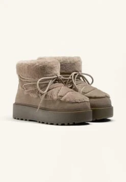Oysho LACE-UP - Stivali Da Neve - Light Brown -Oysho Negozio cdd810cbbaa640f195f8792040da0631