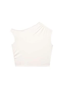 Oysho Asymmetrical RuchedTopWhite Donna T-shirt E Top OY121D07A-A11 -Oysho Negozio de305c710bbe41daa0be9234e0091196