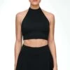 Oysho Open Back Comfortlux Halter - Top - Black -Oysho Negozio edda5c70d3974f51a5966a40186a50fc