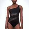 Oysho Sheer Panel AsymmetricCostume Da BagnoBlack Donna Moda Mare OY181G07P-Q11 -Oysho Negozio f43a1094025143718d64cc97c9bb500d