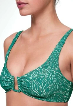 Oysho U-Neck Halter - Bikini Pezzo Sopra - Mottled Turquoise -Oysho Negozio fe4de6ff399549019b5bd641ed973323