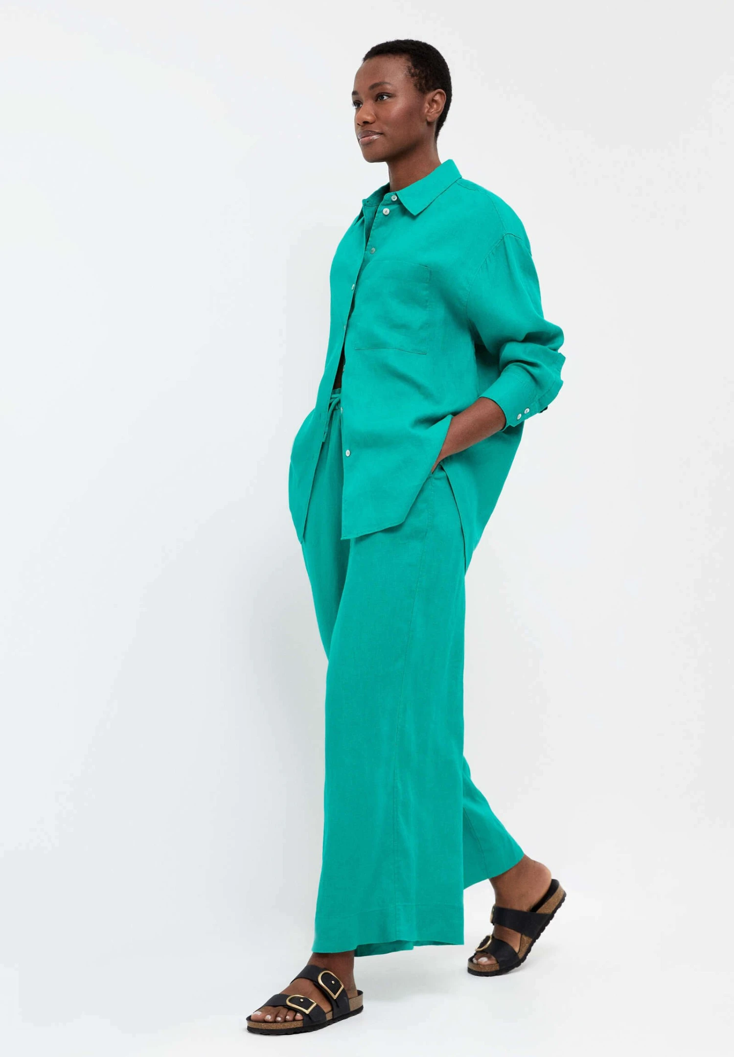 Oysho GinghamLong-SleevedCamiciaMottled Turquoise Donna Camicie E Bluse OY121E06K-L11 4 Oysho GinghamLong-SleevedCamiciaMottled Turquoise Donna Camicie E Bluse OY121E06K-L11 - immagine 2